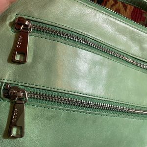 Hobo Intl green leather crossbody bag